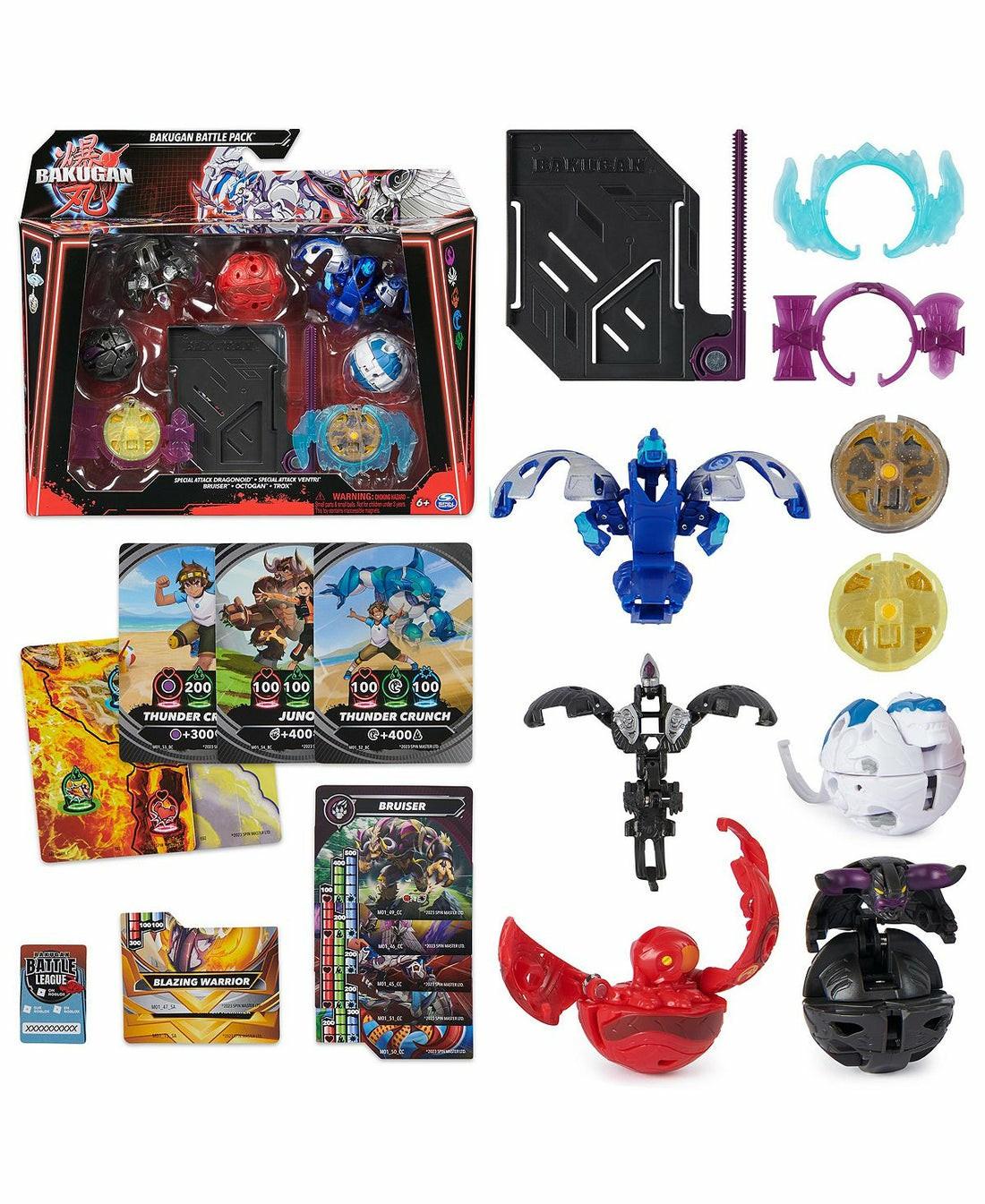 Collectible Figures & Playsets | Bakugan Battle 5-Pack With Dragonoid, Ventri, Bruiser, Octogan, Trox – Customizable Spinning Action Figures Collectible Figures & Playsets Collectible Figures & Playsets