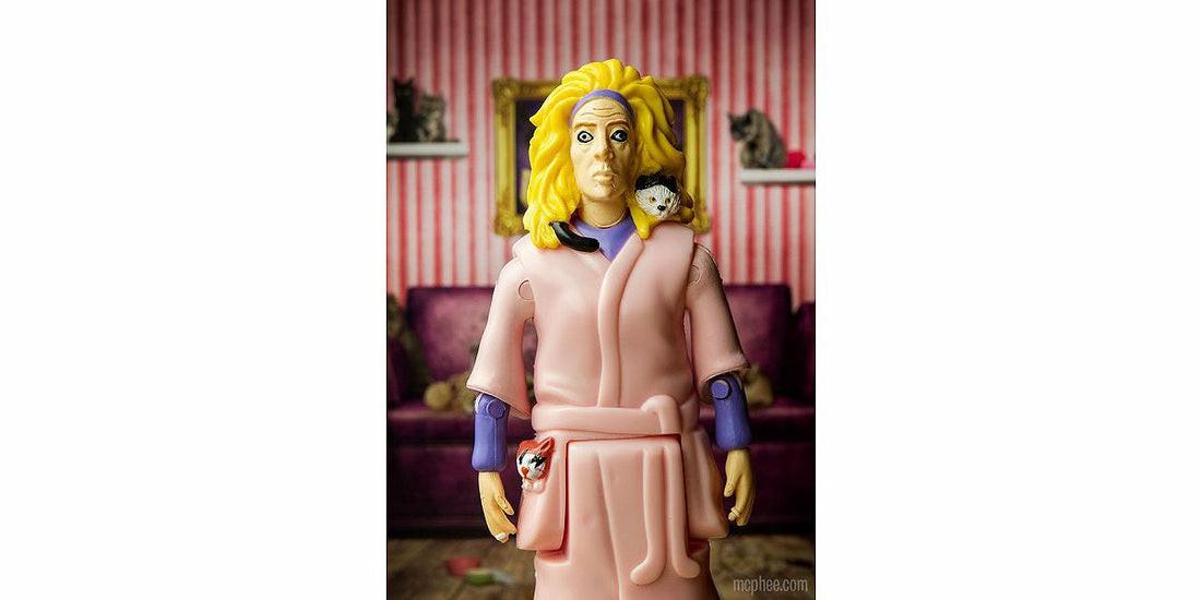 Collectible Figures & Playsets | Crazy Cat Lady 5-Inch Vinyl Action Figure Set With 6 Cats Collectible Figures & Playsets Collectible Figures & Playsets