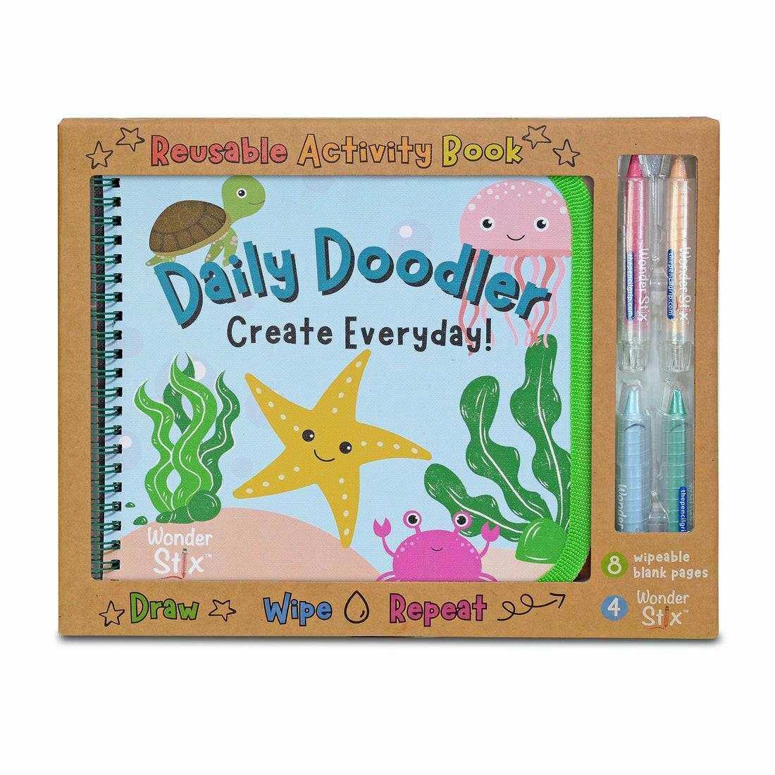 Coloring Books & Activity Books | The Pencil Grip Sea Life Daily Doodler Activity Book With Wonder Stix – Assorted Colors Books Coloring Books & Activity Books