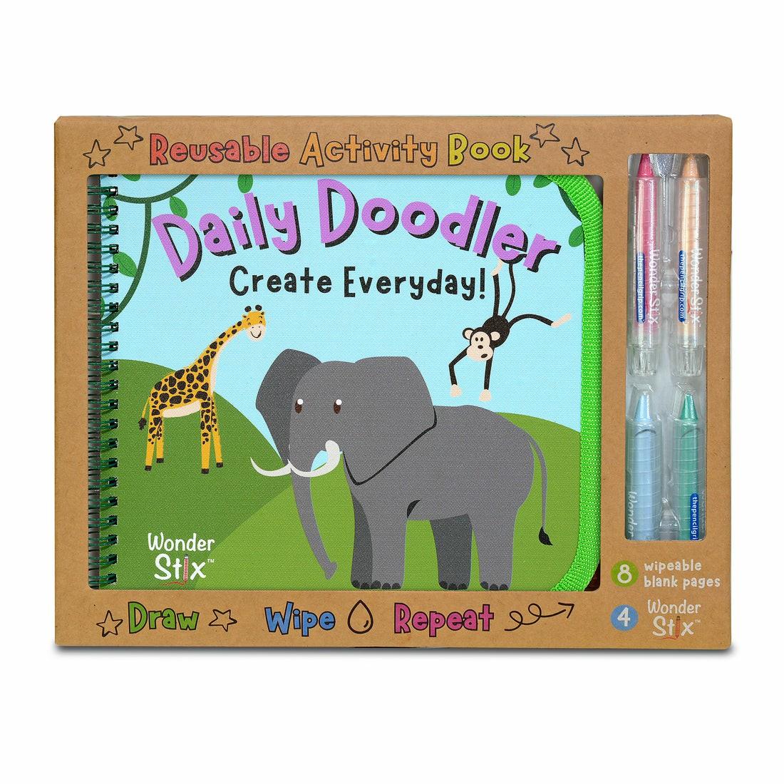 Coloring Books & Activity Books | The Pencil Grip Wild Animals Daily Doodler Activity Book With Wonder Stix Books Coloring Books & Activity Books