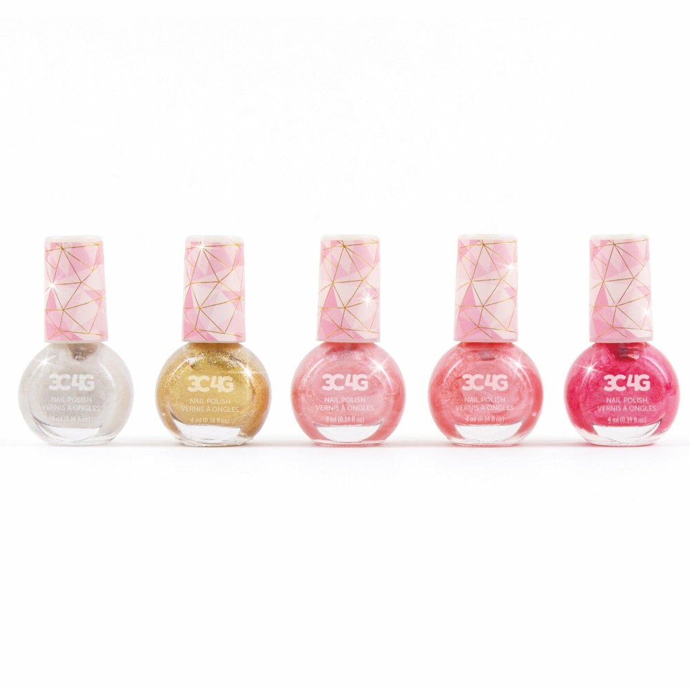 Crafts & Activities | 3C4G Glamorous Nail Polish Set – Pink & Gold Hexagon Collection Arts & Crafts Crafts & Activities