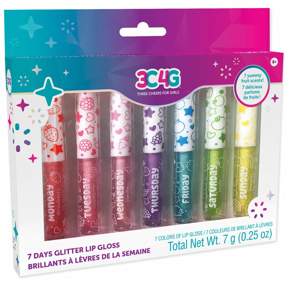 Crafts & Activities | 3C4G Sparkle Collection 7-Day Glitter Lip Gloss Set For Kids Arts & Crafts Crafts & Activities