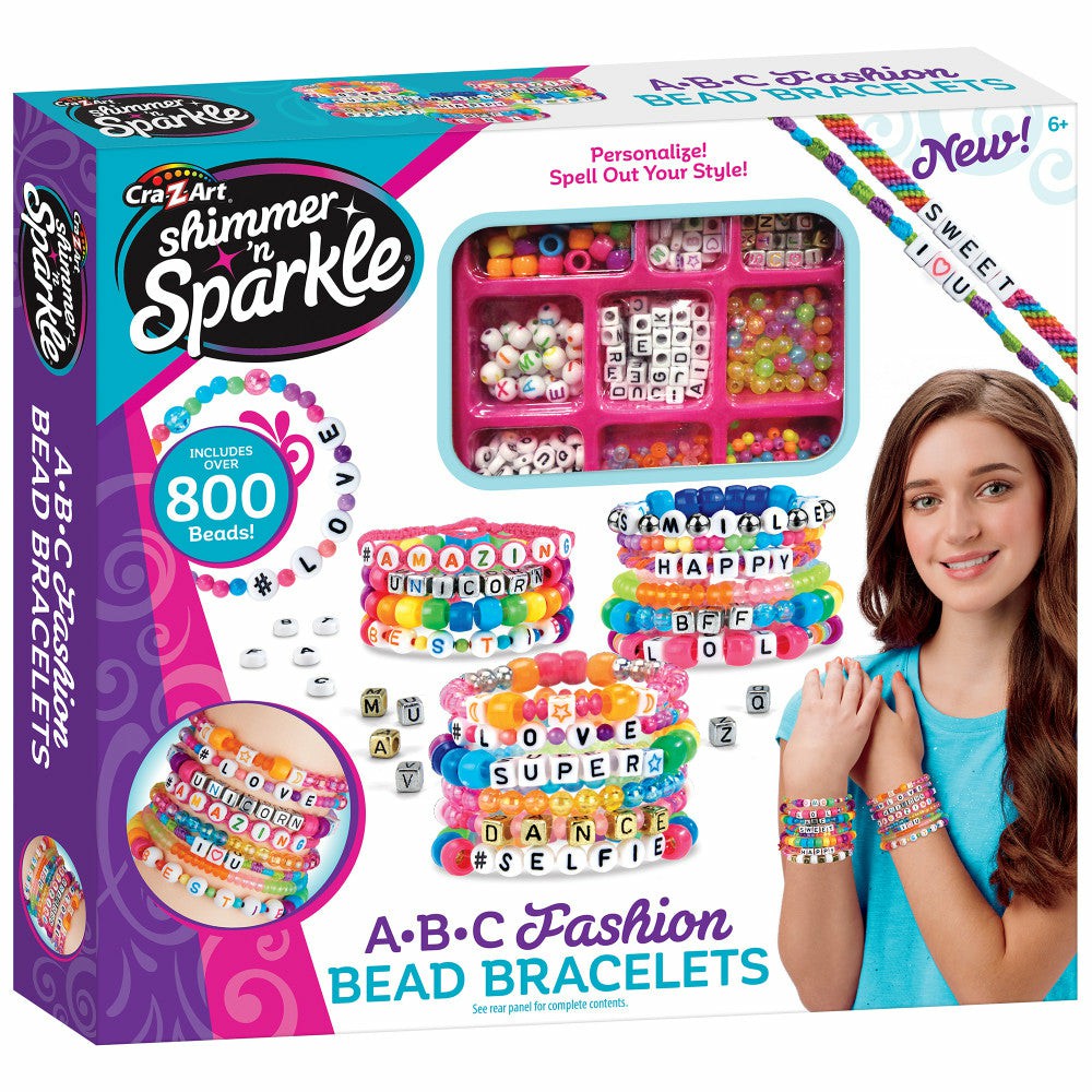 Crafts & Activities | Cra-Z-Art Shimmer ‘N Sparkle Abc Fashion Bead Bracelet Kit Arts & Crafts Crafts & Activities