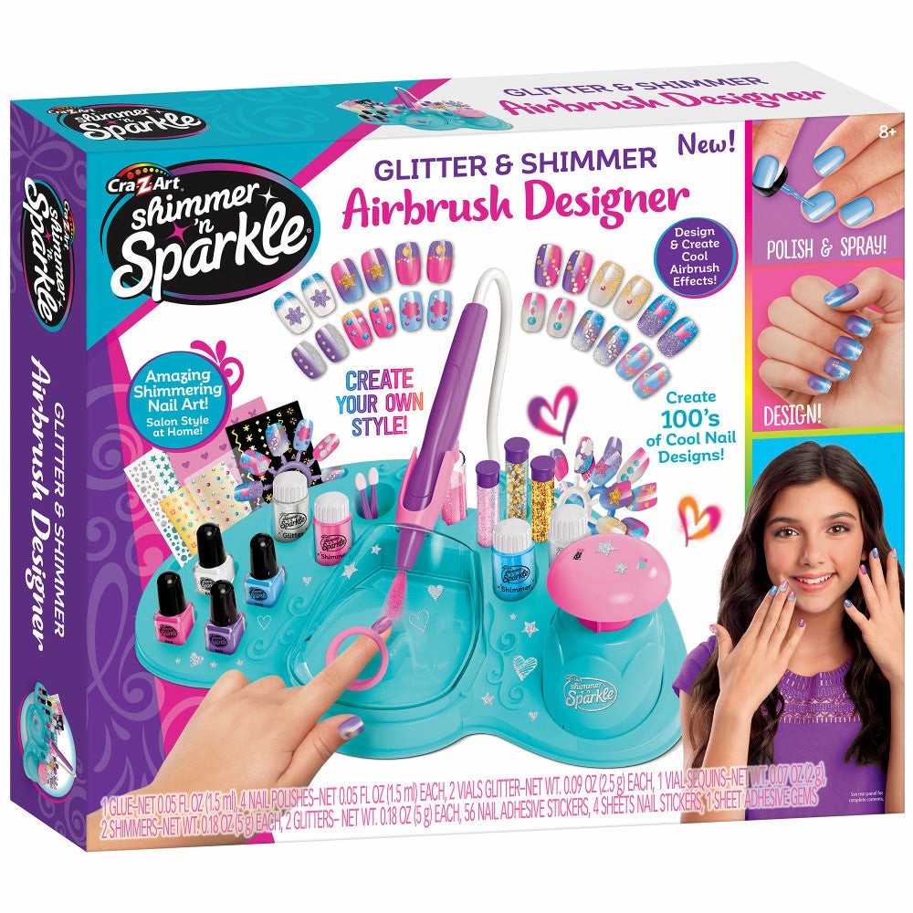 Crafts & Activities | Cra-Z-Art Shimmer ‘N Sparkle Airbrush Nail Art Studio Kit For Tweens Arts & Crafts Crafts & Activities