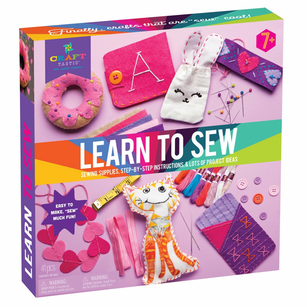 Crafts & Activities | Craft-Tastic Beginner Sewing Kit – Learn To Sew Craft Set For Kids 7+ Arts & Crafts Crafts & Activities