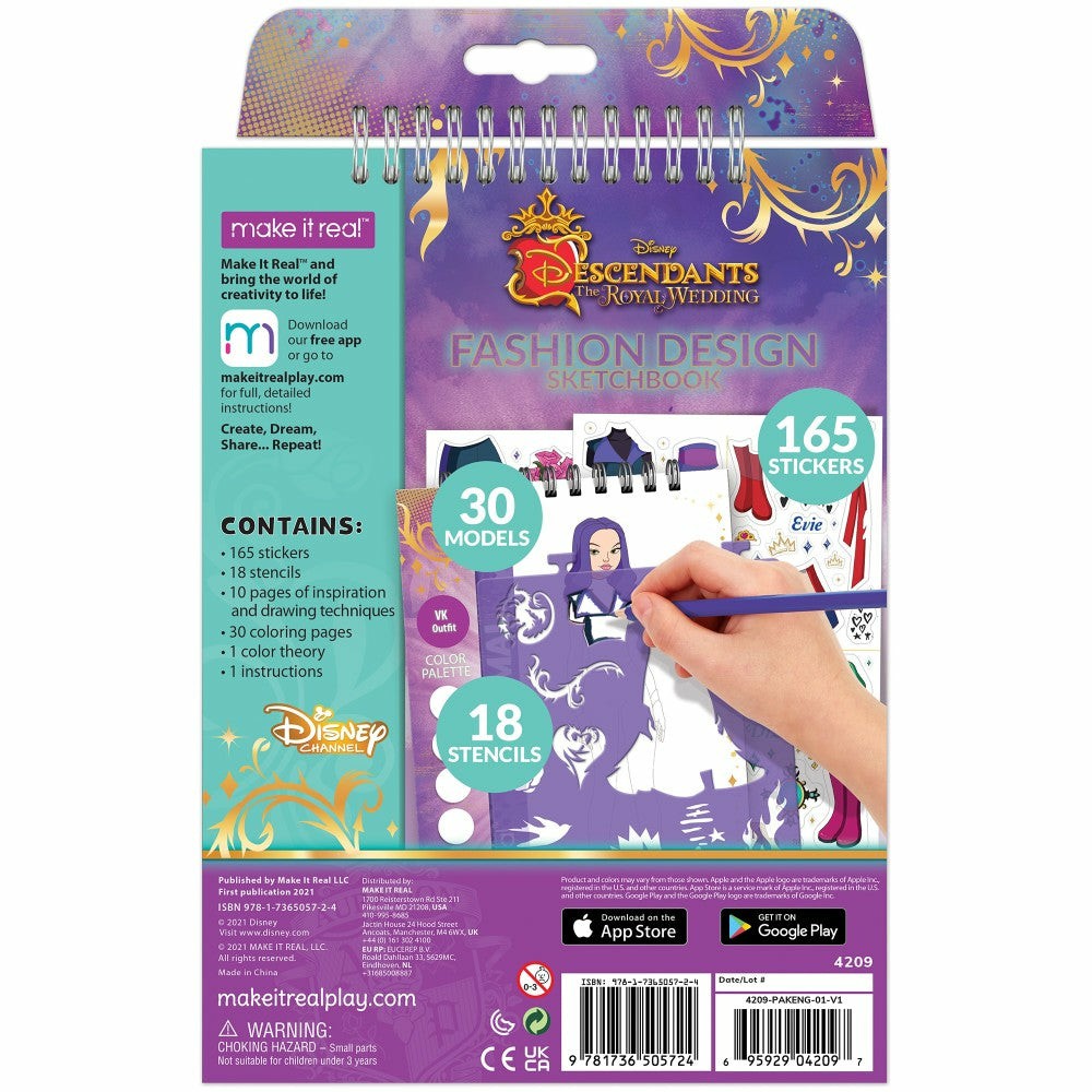 Crafts & Activities | Disney Descendants Royal Wedding Fashion Design Sketchbook Arts & Crafts Crafts & Activities