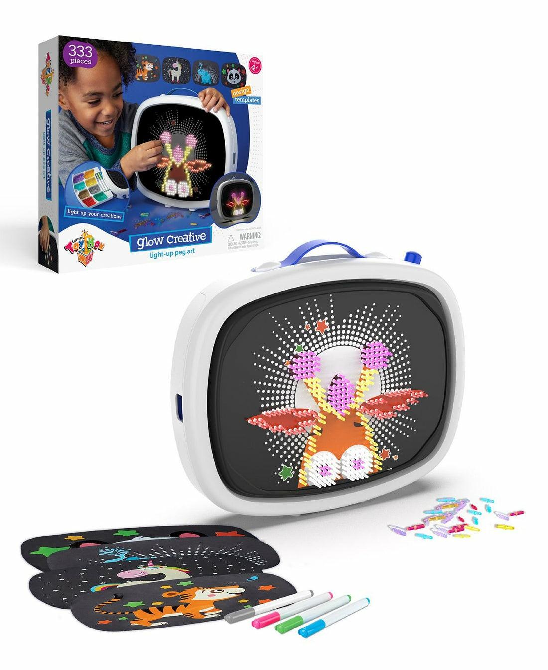 Crafts & Activities | Geoffrey’s Toy Box Glow Creative 333-Piece Light-Up Peg Art Kit Arts & Crafts Crafts & Activities