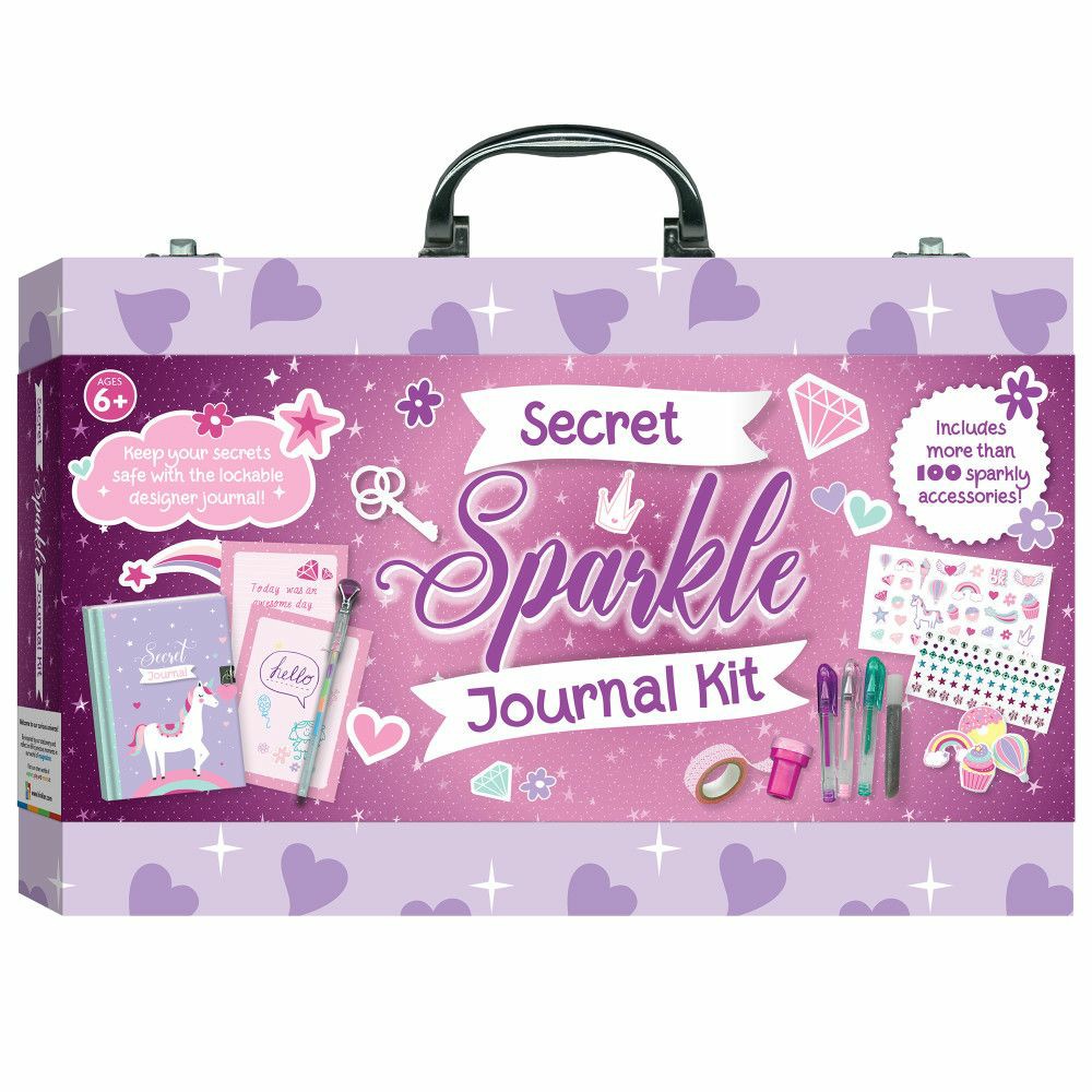 Crafts & Activities | Kaleidoscope Secret Sparkle Heart-Themed Journal Kit With Accessories Arts & Crafts Crafts & Activities