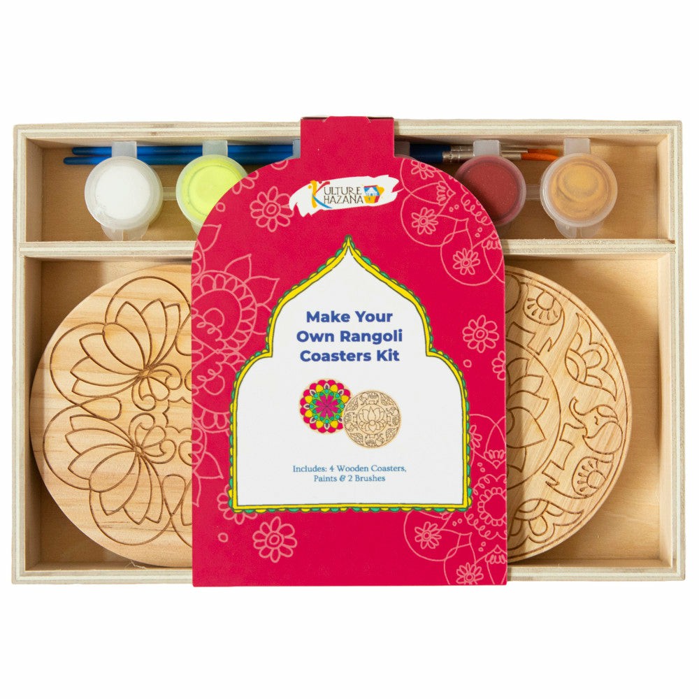 Crafts & Activities | Kulture Khazana Diy Rangoli Coaster Painting Kit – Cultural Art Set Arts & Crafts Crafts & Activities