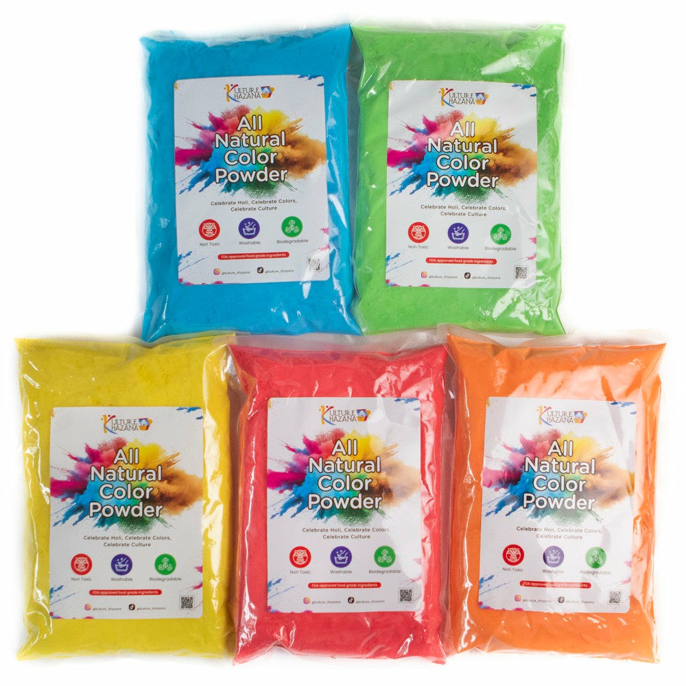 Crafts & Activities | Kulture Khazana Natural Holi Color Powder – 5 Pack, 1Lb Each, Washable Arts & Crafts Crafts & Activities