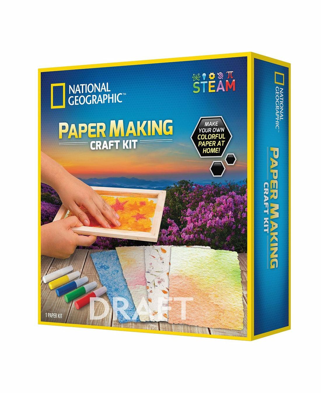 Crafts & Activities | National Geographic Steam Paper Making Craft Kit – Colorful Creation Set Arts & Crafts Crafts & Activities