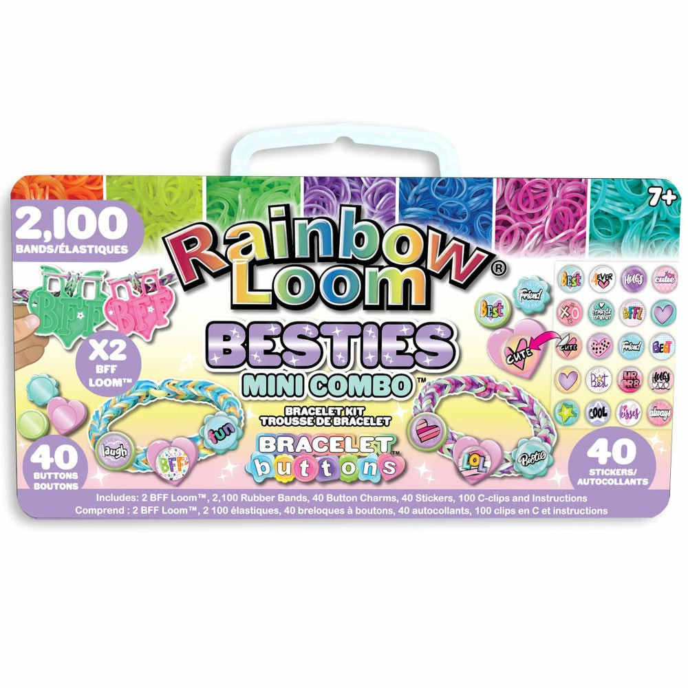 Crafts & Activities | Rainbow Loom Bestie Mini Button Combo Set – Craft And Friendship Bracelet Making Kit Arts & Crafts Crafts & Activities