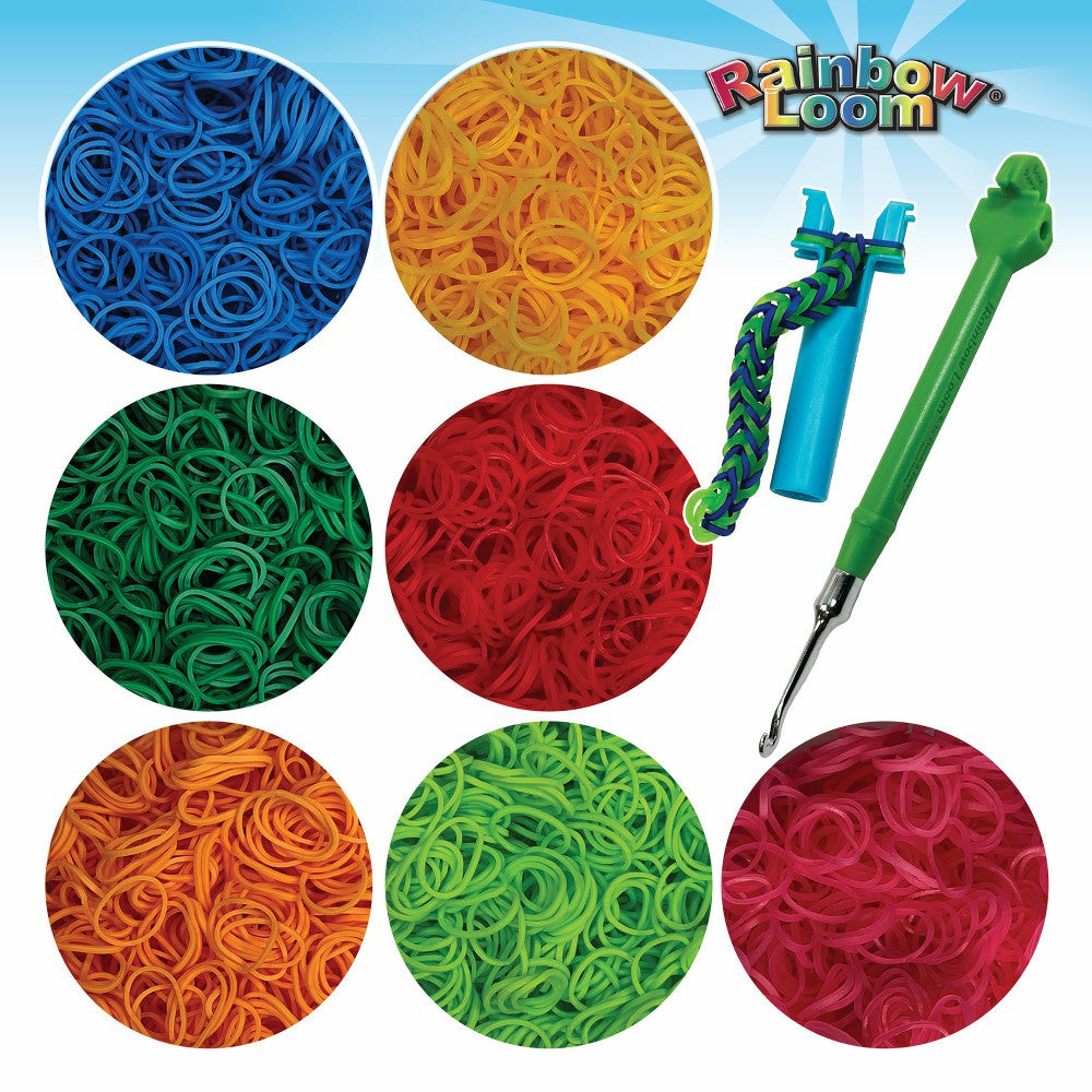 Crafts & Activities | Rainbow Loom Key Solids Craft Set – 4,200 Rubber Bands & Metal Hook Arts & Crafts Crafts & Activities