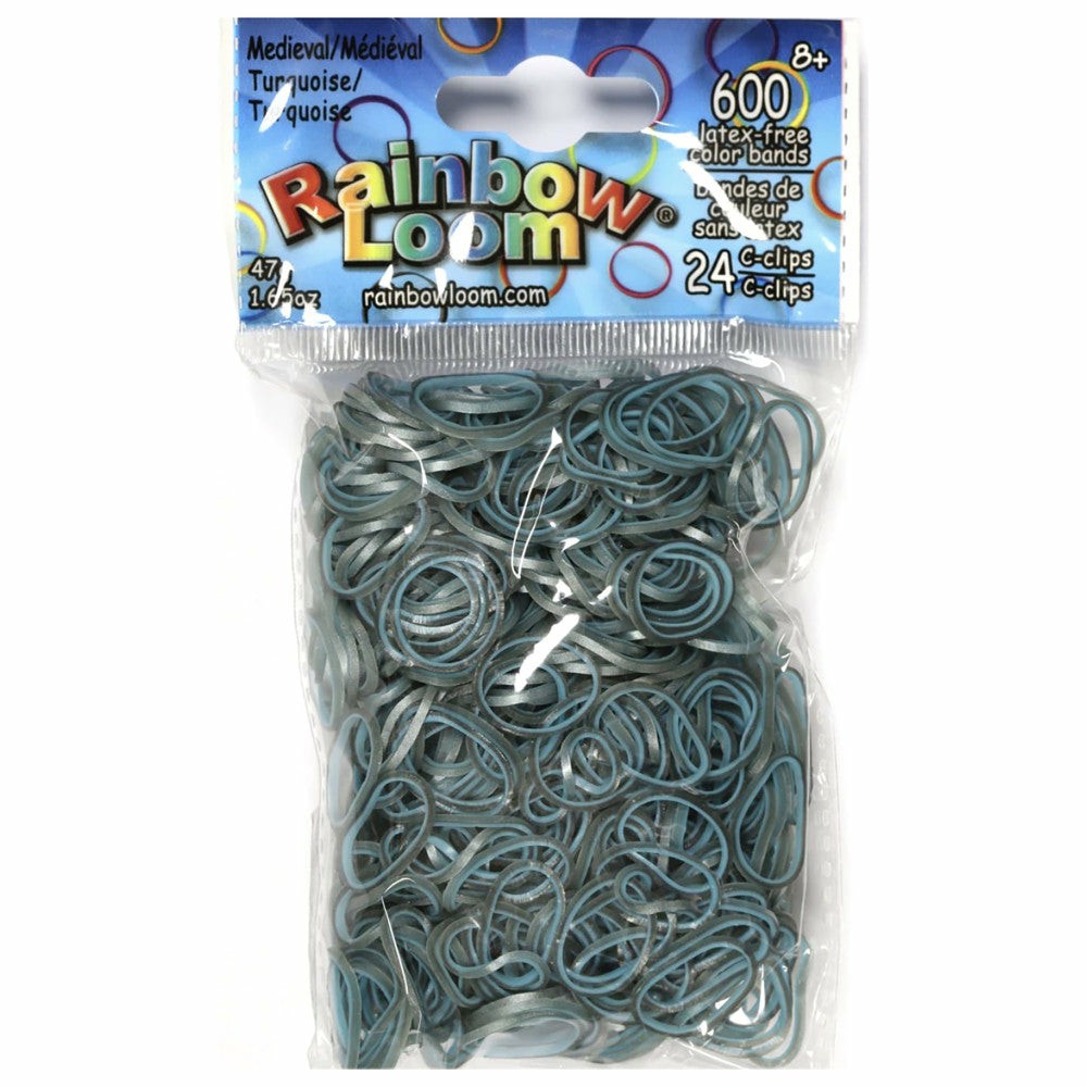 Crafts & Activities | Rainbow Loom Medieval Series Turquoise Refill Pack – 600 Rubber Bands Arts & Crafts Crafts & Activities