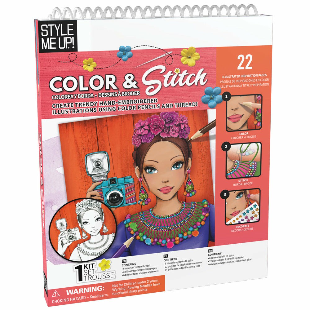 Crafts & Activities | Style Me Up Color & Stitch Creative Art Kit For Kids Arts & Crafts Crafts & Activities