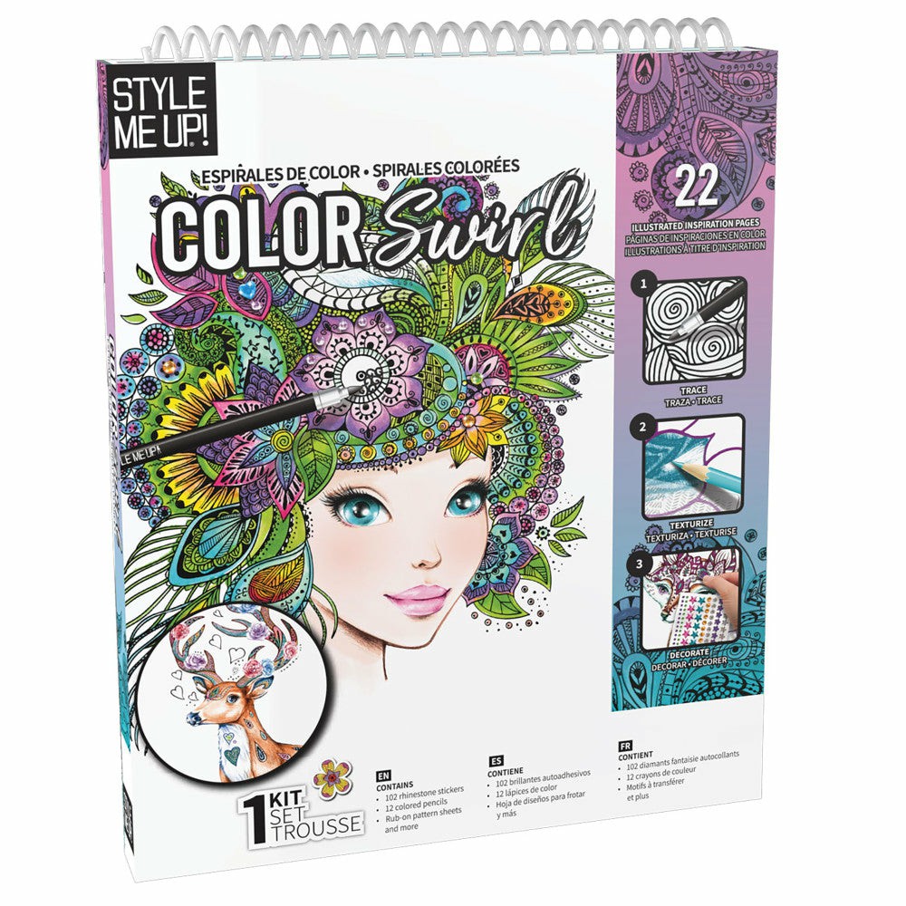 Crafts & Activities | Style Me Up Cool Swirl Deluxe Art Kit For Kids Arts & Crafts Crafts & Activities