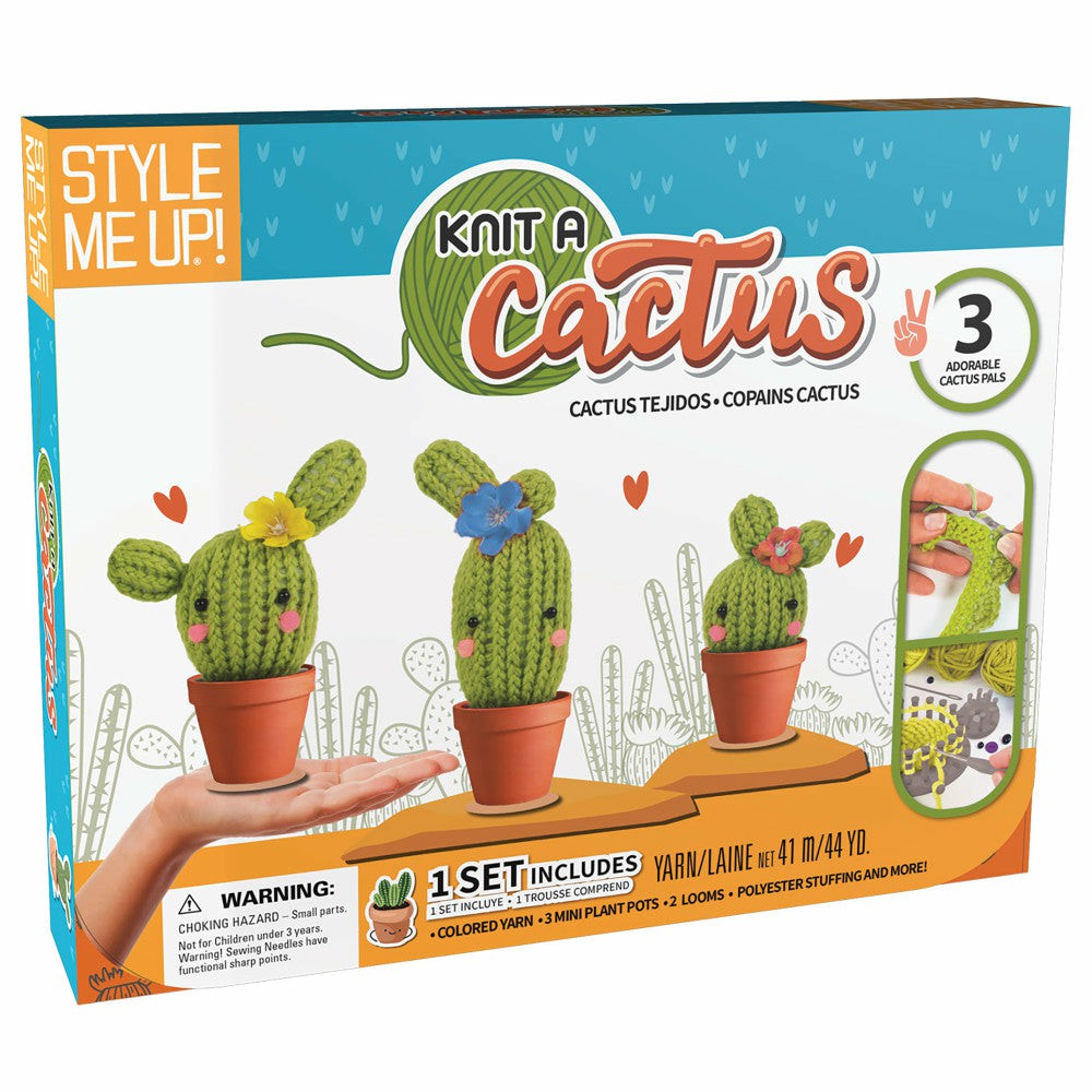 Crafts & Activities | Style Me Up Knit A Cactus Diy Knitting Kit For Kids Arts & Crafts Crafts & Activities