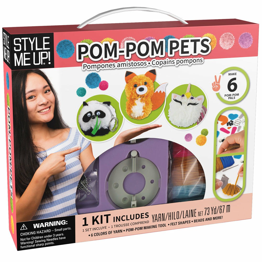 Crafts & Activities | Style Me Up Pom Pom Pets Diy Yarn Crafting Kit For Kids Arts & Crafts Crafts & Activities