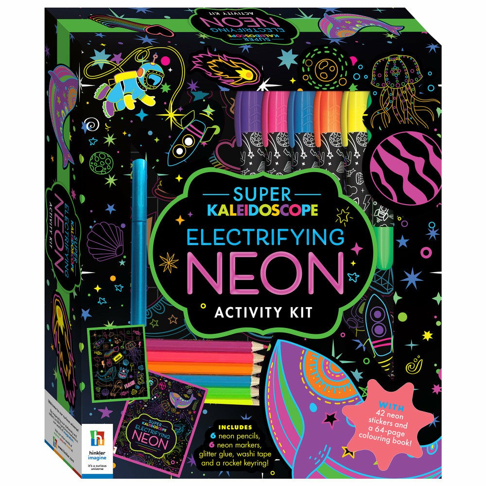 Crafts & Activities | Super Kaleidoscope Neon Space Activity Kit – Arts And Crafts Set For Kids 6-12 Arts & Crafts Crafts & Activities