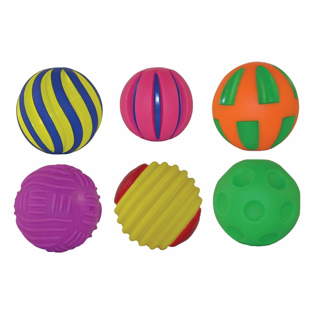 Developmental Toys | Get Ready Kids Multicolored Tactile Squeak Balls – Set Of 6 Baby & Toddler Toys Developmental Toys