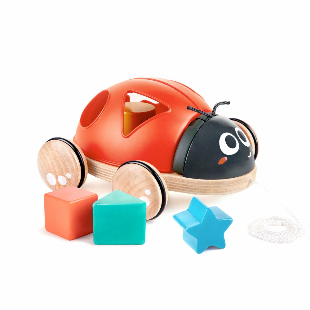 Developmental Toys | Hape Shape Sorter Pull-Along Ladybug – Colorful Wooden Toddler Toy Baby & Toddler Toys Developmental Toys