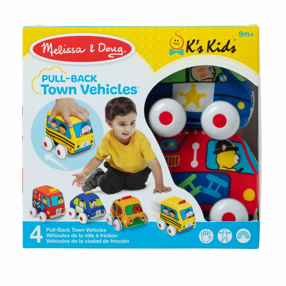 Developmental Toys | Melissa & Doug K’s Kids Pull-Back Vehicle Set ‚Äì Soft Baby Toy Baby & Toddler Toys Developmental Toys