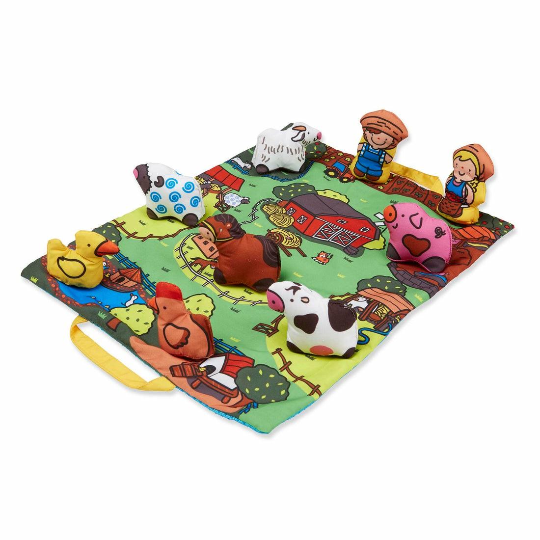 Developmental Toys | Melissa & Doug Take-Along Farm Play Mat ‚Äì Interactive Toddler Activity Set Baby & Toddler Toys Developmental Toys