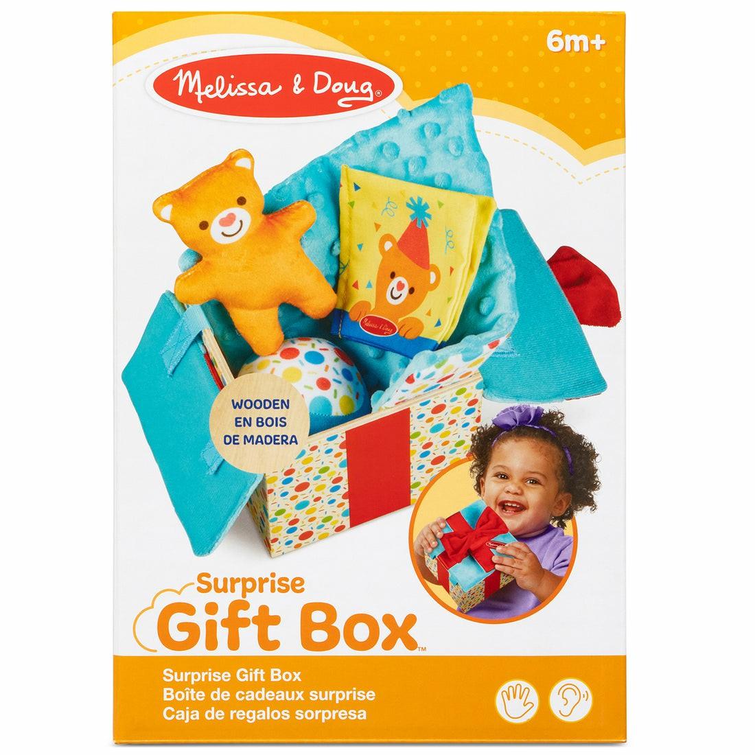 Developmental Toys | Melissa & Doug Wooden Surprise Gift Box ‚Äì Interactive Sensory Toy Baby & Toddler Toys Developmental Toys