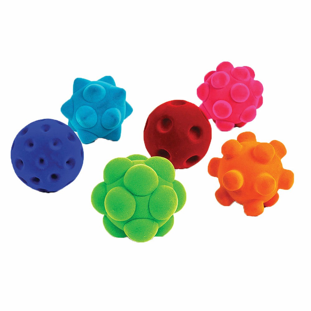 Developmental Toys | Rubbabu Sensory Bouncy Balls – Set Of 6 Colorful Soft Balls Baby & Toddler Toys Developmental Toys