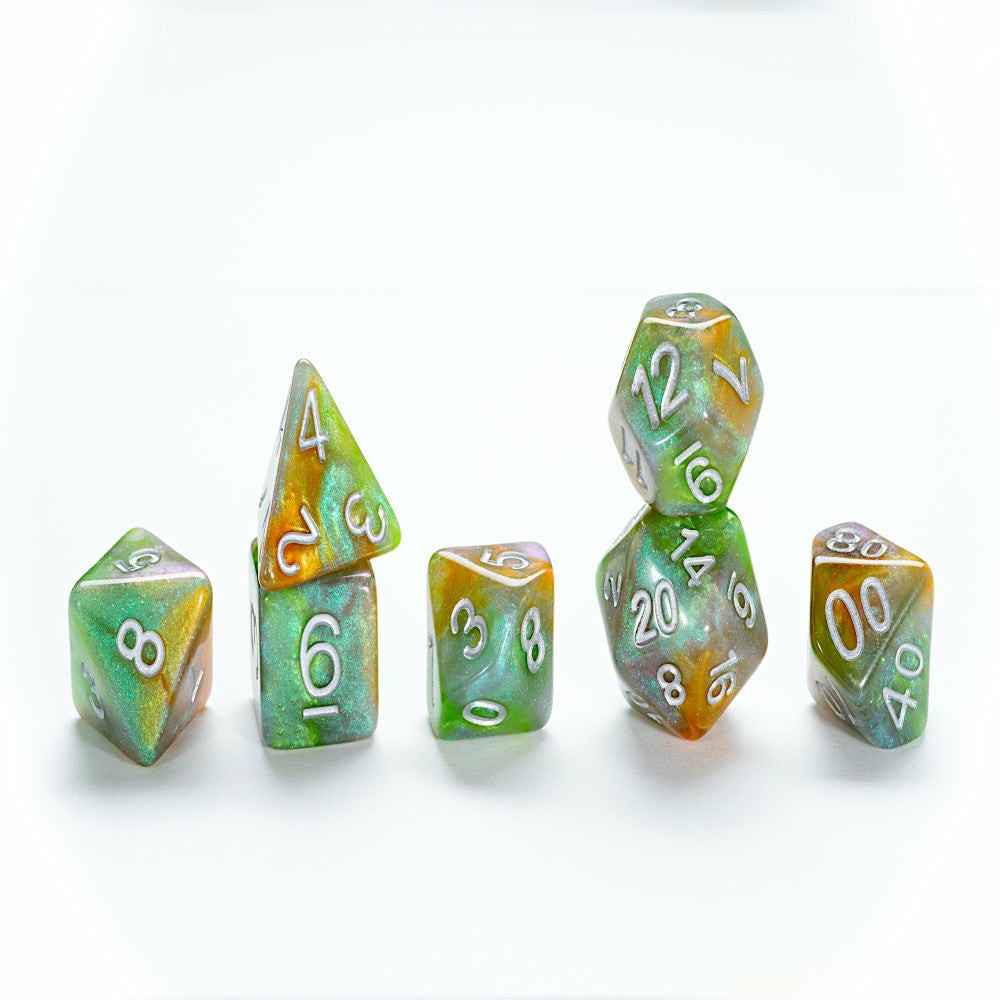 Dice, Roll & Write Games | Aether Dice Ork York Swirled Color Fantasy Role-Playing Dice Set Dice, Roll & Write Games Dice, Roll & Write Games