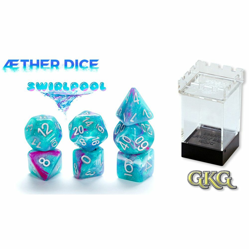 Dice, Roll & Write Games | Aether Dice Swirlpool Deluxe Resin Dice Set Dice, Roll & Write Games Dice, Roll & Write Games