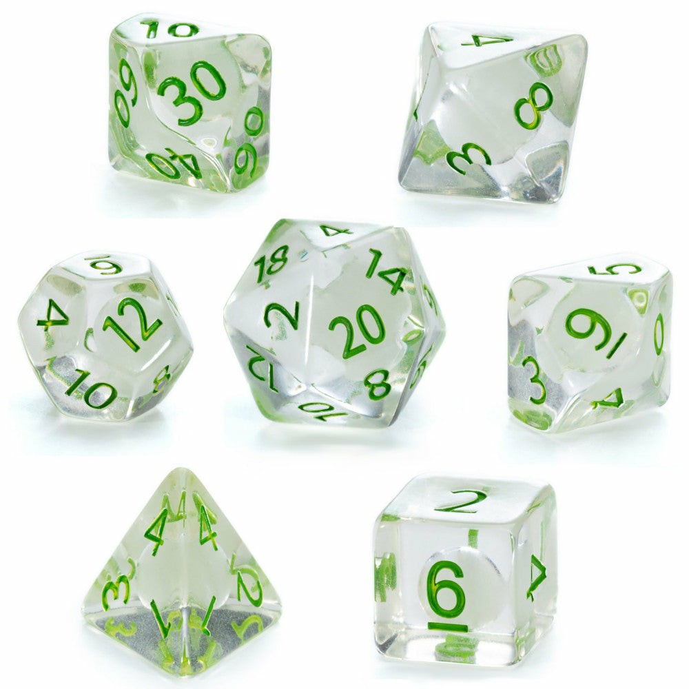 Dice, Roll & Write Games | Gate Keeper Games Firefly Dice – 7 Piece Glow-In-The-Dark Resin Dice Set Dice, Roll & Write Games Dice, Roll & Write Games