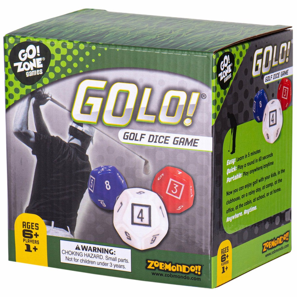 Dice, Roll & Write Games | Golo Golf Dice Game By Zobmondo!! Portable Family Strategy Game Dice, Roll & Write Games Dice, Roll & Write Games