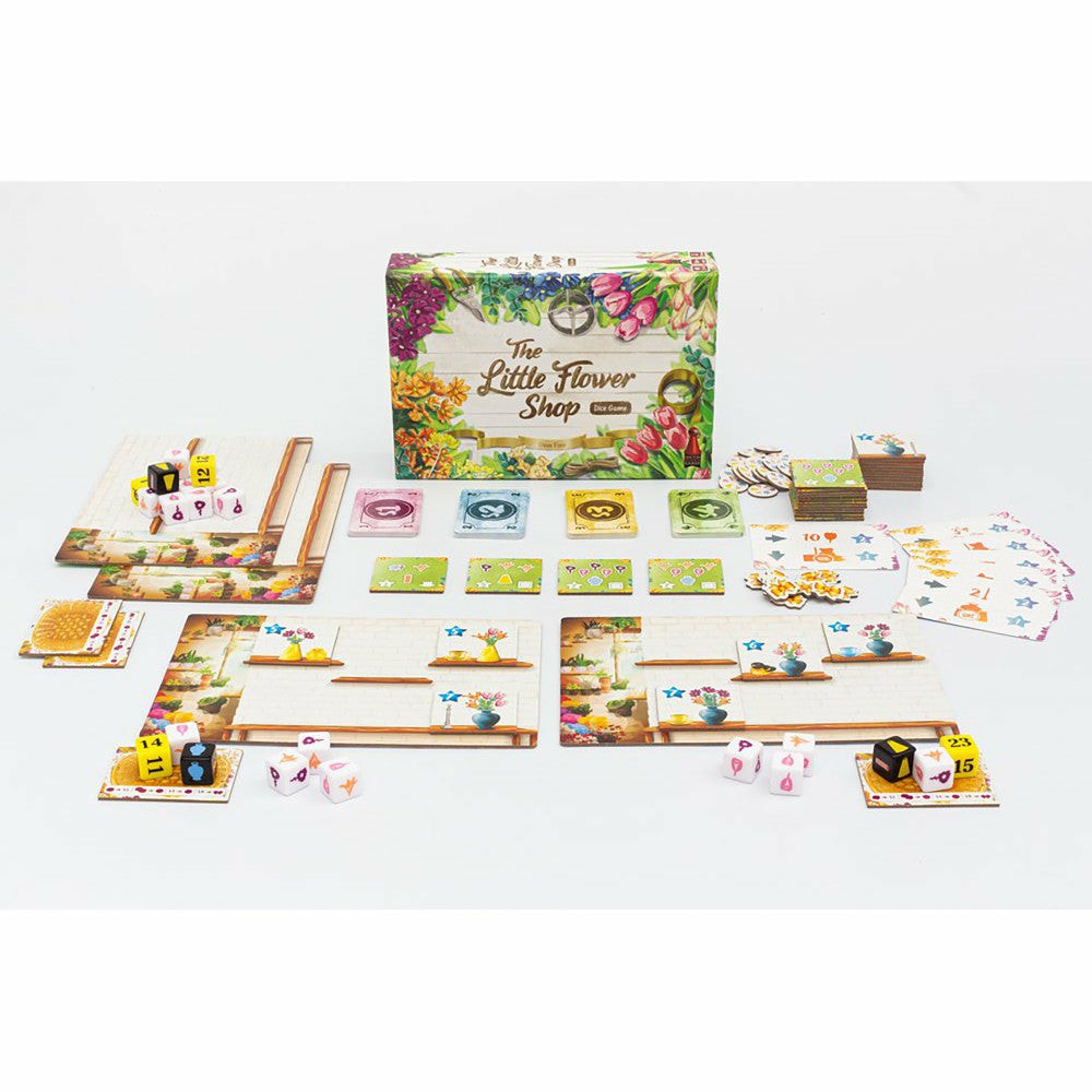 Dice, Roll & Write Games | The Little Flower Shop Dice Game By Doctor Finn’s Games Dice, Roll & Write Games Dice, Roll & Write Games