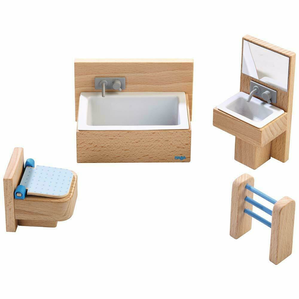 Doll Houses, Furniture & Accessories | Haba Little Friends Dollhouse Bathroom Set – Wooden Play Furniture Doll Houses, Furniture & Accessories Doll Houses, Furniture & Accessories