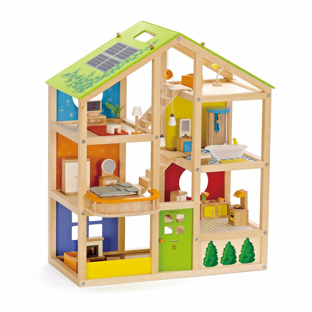 Doll Houses, Furniture & Accessories | Hape All Seasons Wooden Dollhouse – Award-Winning 3-Story Playset Doll Houses, Furniture & Accessories Doll Houses, Furniture & Accessories