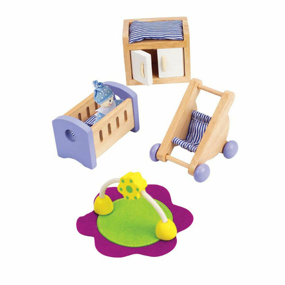 Doll Houses, Furniture & Accessories | Hape Wooden Dollhouse Baby’s Room Furniture Set – Ages 3+ Doll Houses, Furniture & Accessories Doll Houses, Furniture & Accessories