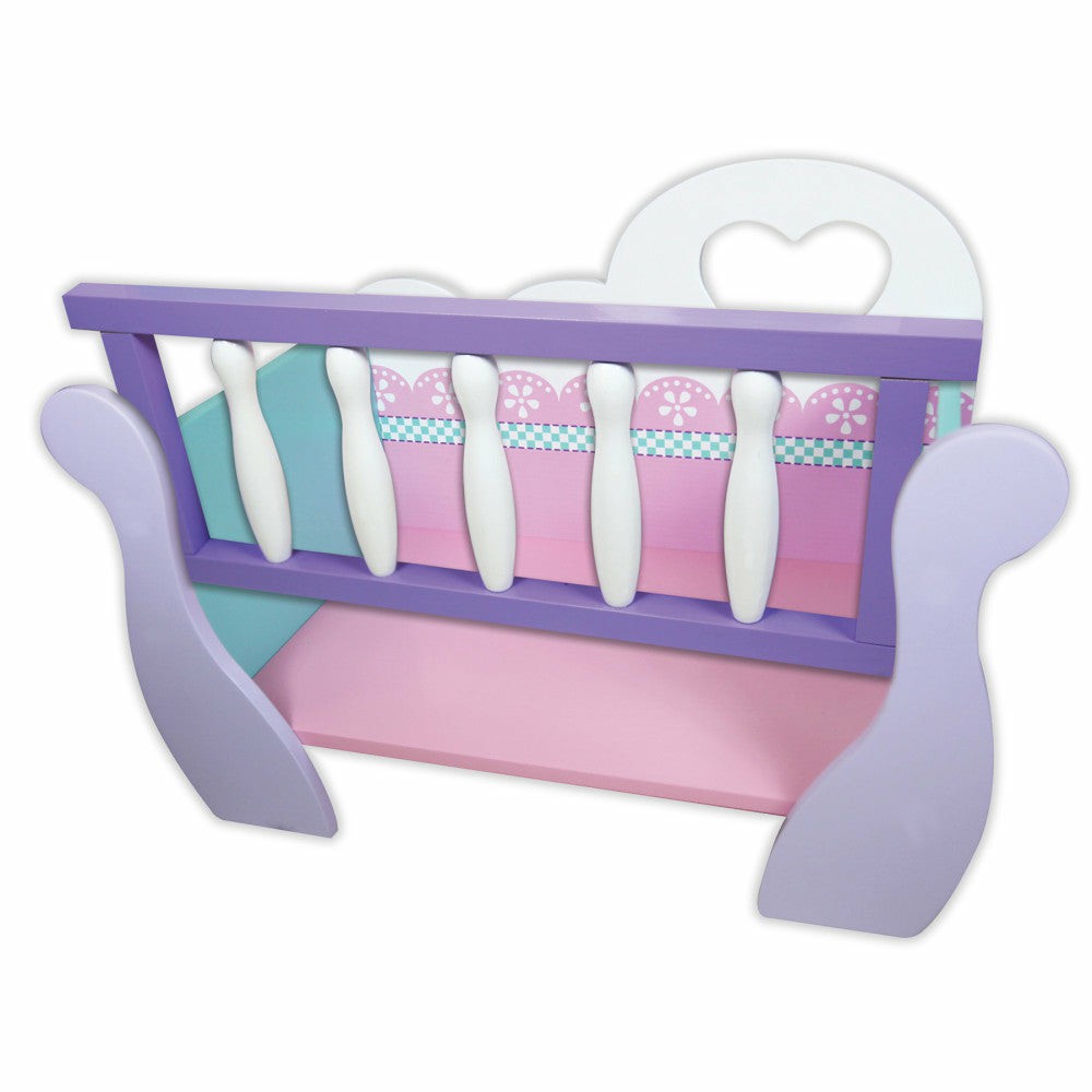 Doll Houses, Furniture & Accessories | Lissi Wooden Baby Doll Cradle Playset Dolls & Stuffed Animals Doll Houses, Furniture & Accessories