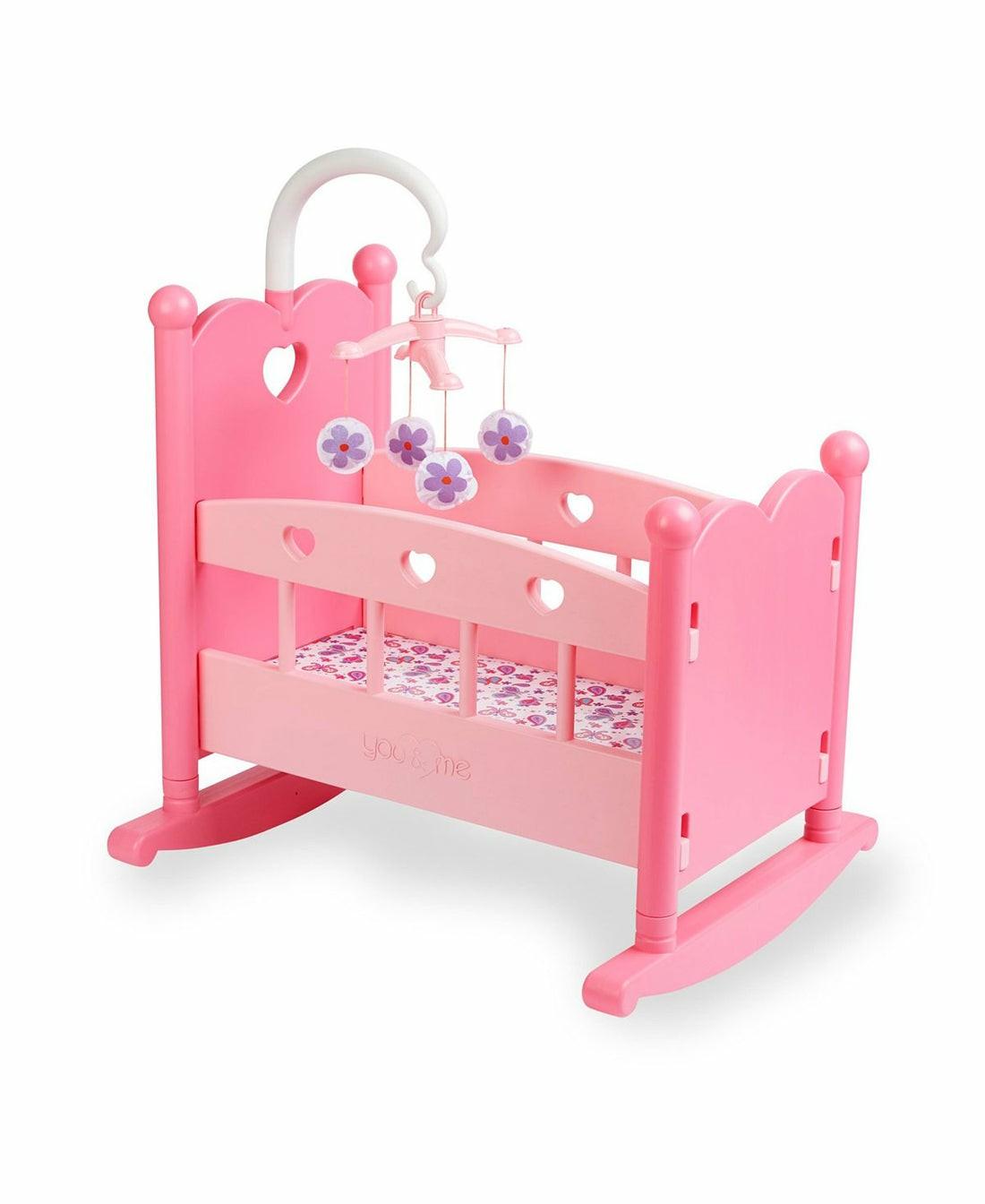 Doll Houses, Furniture & Accessories | Toys R Us Rocking Cradle With Mobile For Dolls – Pink Doll Houses, Furniture & Accessories Doll Houses, Furniture & Accessories