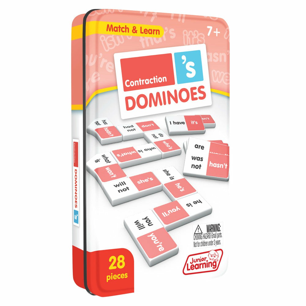 Dominoes & Tiles Games | Junior Learning Contraction Dominoes – Language Arts Educational Game Dominoes & Tiles Games Dominoes & Tiles Games