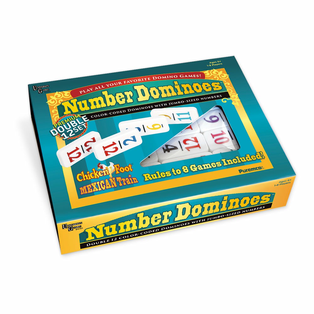 Dominoes & Tiles Games | Number Dominoes Premium Double 12 Set With Color-Coded Tiles Dominoes & Tiles Games Dominoes & Tiles Games