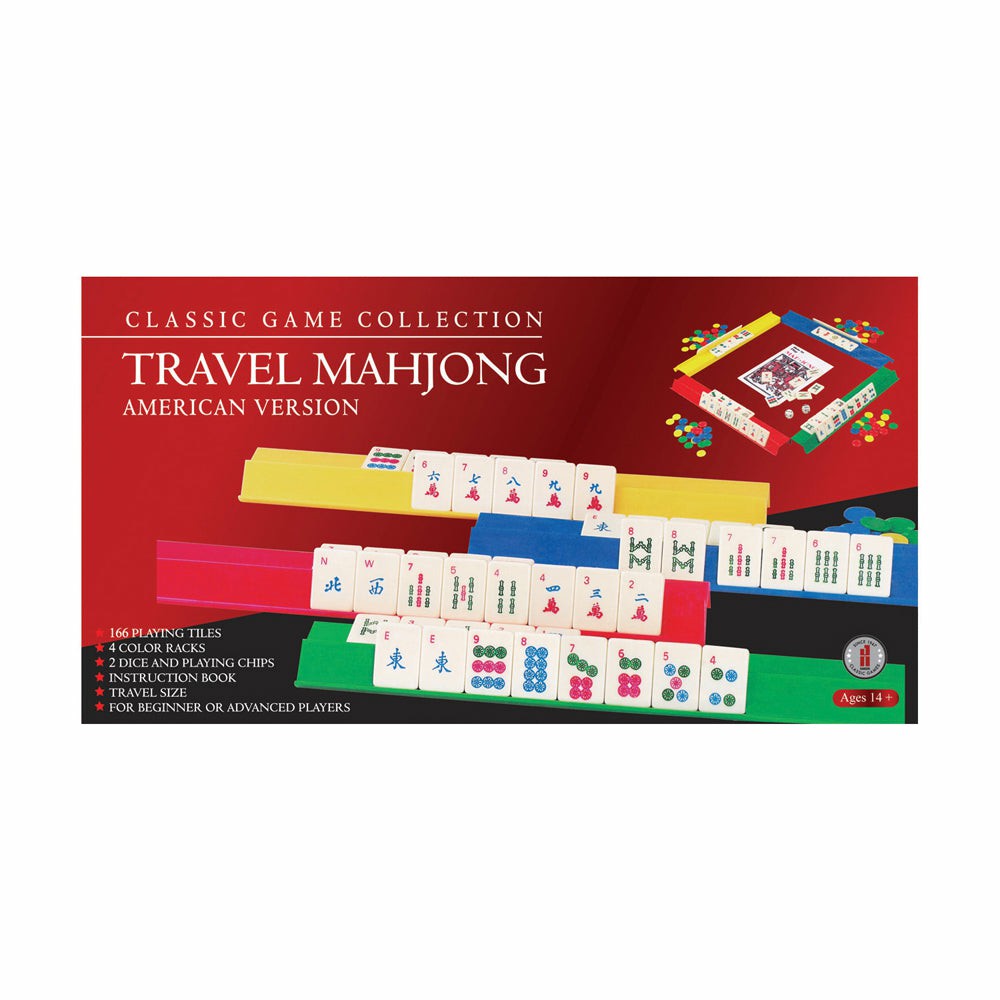 Dominoes & Tiles Games | Travel Mahjong American Version – Portable Tile Game Set Dominoes & Tiles Games Dominoes & Tiles Games