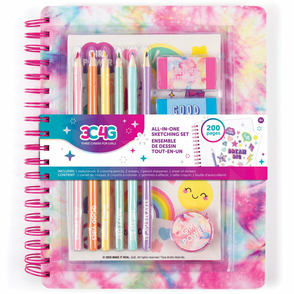 Drawing, Color & Painting | 3C4G Pastel Tie Dye All-In-One Sketching Set – Art Kit Arts & Crafts Drawing, Color & Painting