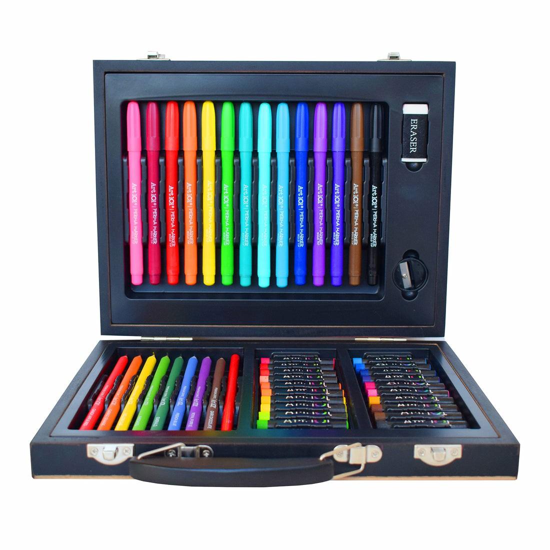 Drawing, Color & Painting | Art 101 Color & Sketch 58-Piece Art Set – Customize Your Own Wood Case Arts & Crafts Drawing, Color & Painting