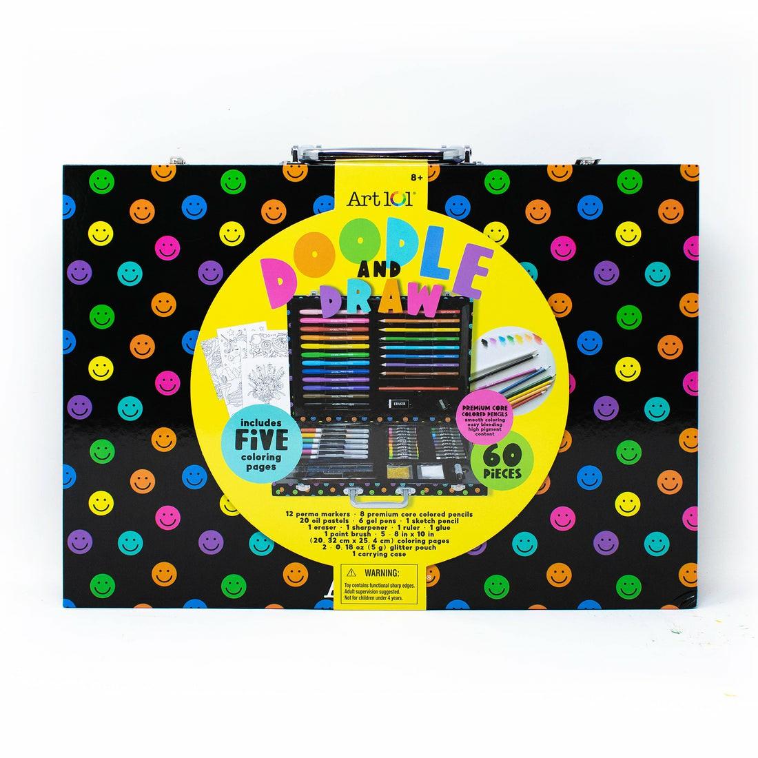 Drawing, Color & Painting | Art 101 Doodle & Draw 60-Piece Art Set – Multicolor Arts & Crafts Drawing, Color & Painting