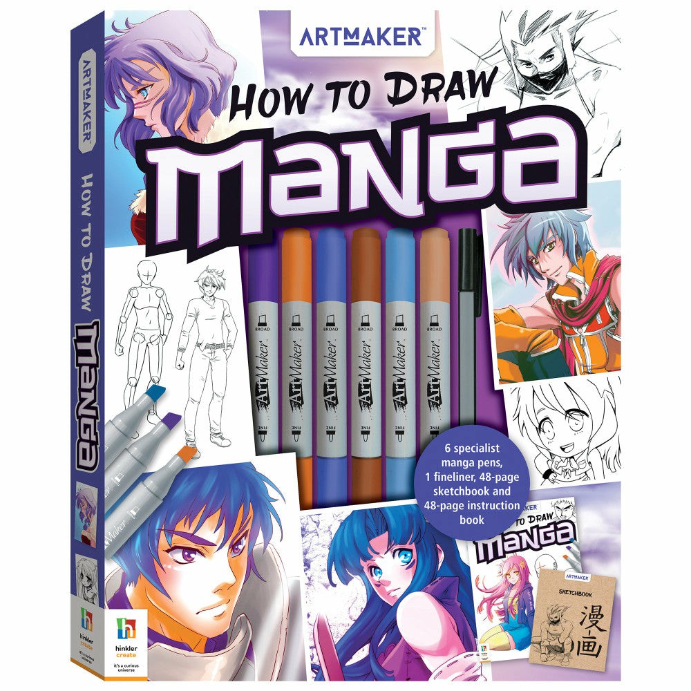 Drawing, Color & Painting | Art Maker Manga Drawing Kit – Learn Japanese Art With Sketchbook Arts & Crafts Drawing, Color & Painting