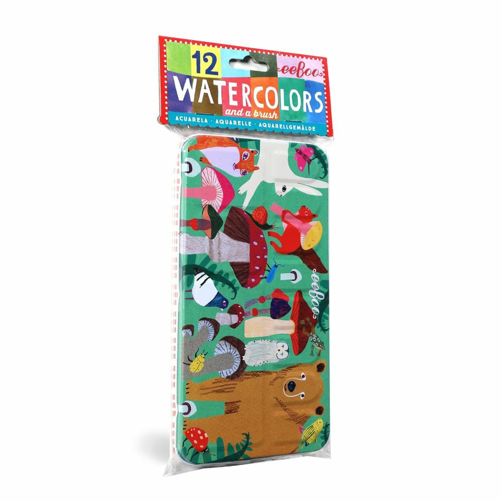 Drawing, Color & Painting | Eeboo Mushroom Themed Watercolor Paint Set – 12 Vibrant Colors Arts & Crafts Drawing, Color & Painting