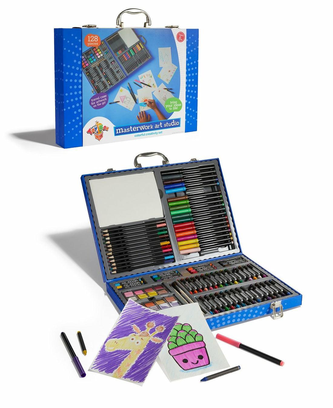 Drawing, Color & Painting | Geoffrey’s Toy Box Masterwork Art Studio 128-Piece Set For Macy’s Arts & Crafts Drawing, Color & Painting