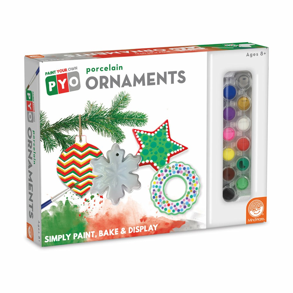 Drawing, Color & Painting | Mindware Paint Your Own Porcelain Christmas Ornaments Craft Kit Arts & Crafts Drawing, Color & Painting