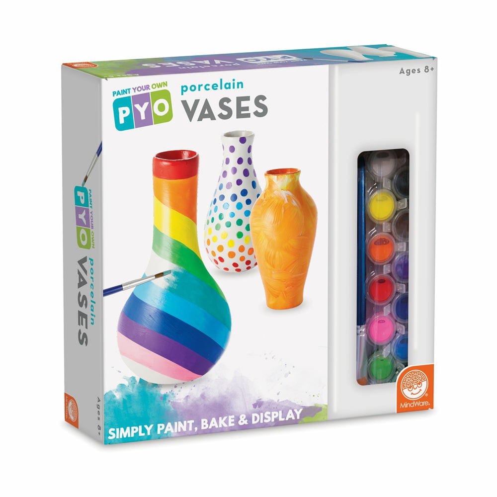 Drawing, Color & Painting | Mindware Paint Your Own Porcelain Vases Craft Kit Arts & Crafts Drawing, Color & Painting